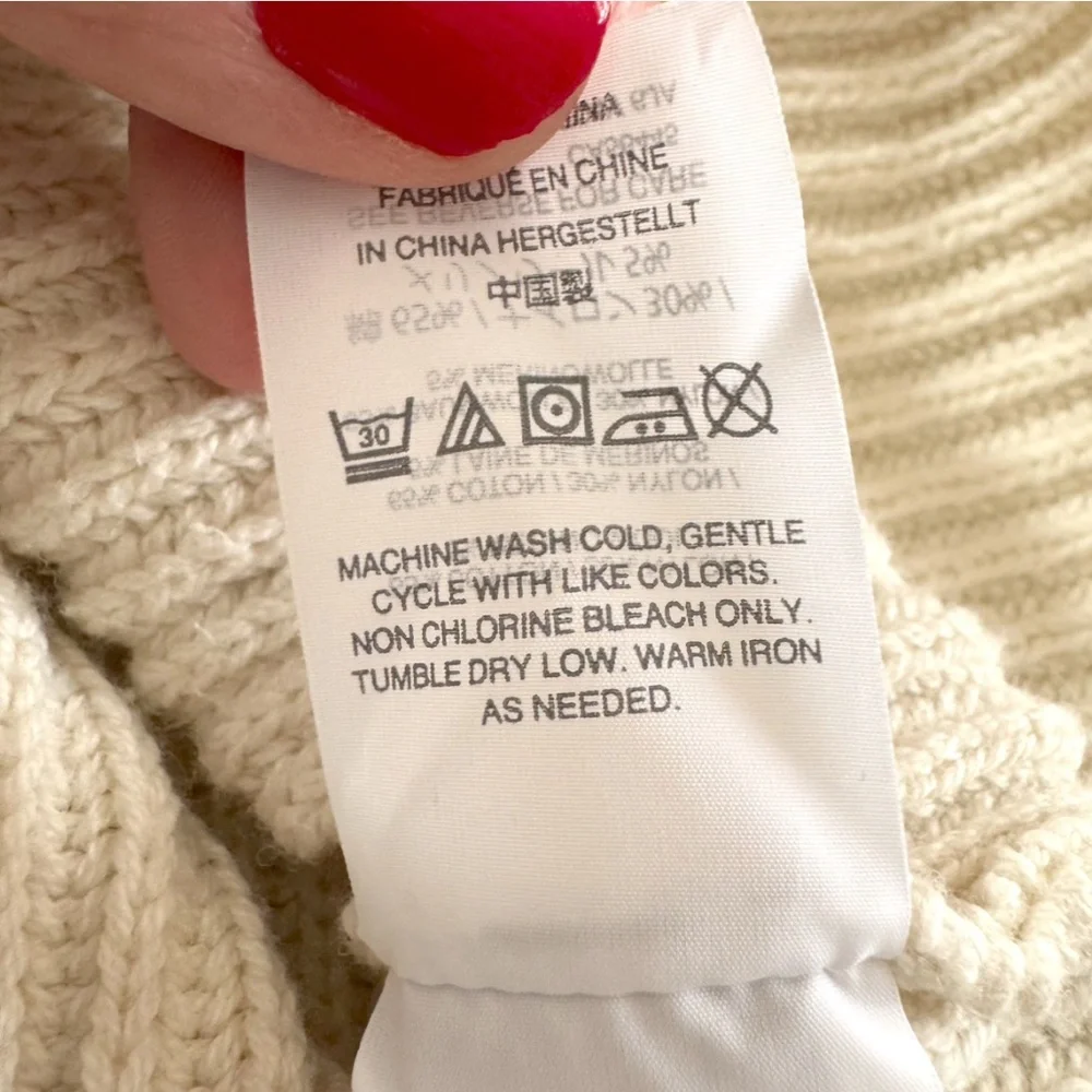 J.Crew Sleeveless Tunic Sweater in Off White Size Small